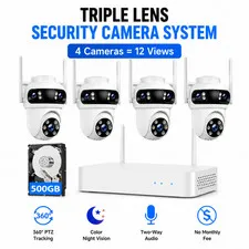 Wireless Security Camera System 5G WiFi Outdoor Home CCTV Color Night Vision NVR