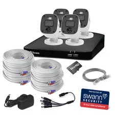 Swann SWDVK-446854MQB 4 Cameras 4 Channel DVR CCTV Security Enforcer Kit 1TB HDD