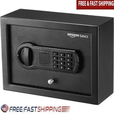 Compact Electronic Safe W/ Keypad & Emergency Key Home Office Security New