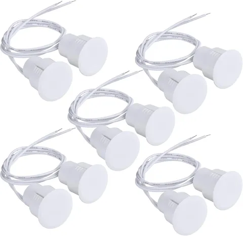 Recessed Magnetic Reed Switch Door Window Contact Sensor - 5 Pack
