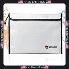 Fireproof Document Bag 15x11 inch Waterproof Fireproof Money Bag Organizer