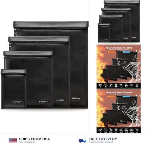 4 Pack Faraday Bags for Laptops & Phones, Faraday Cage for Anti-Theft & Track...