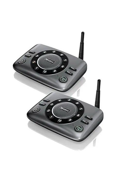 2 Pack, Wuloo Wireless Intercom System 4 Pack Full Duplex 5280ft Range