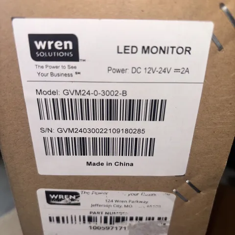 NEW Wren 24" LED Monitor GVM24-0-3002-B