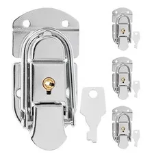 4Pcs Durable Metal Suitcase Clasp Locks with Keys for Home Luggage Replacement