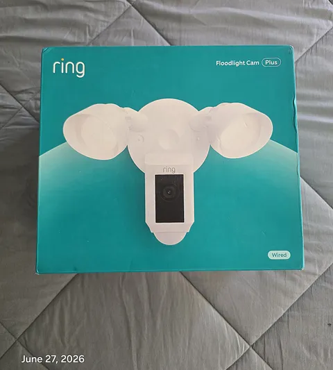 Ring Floodlight Cam Plus Hardwired Security Camera White Brand New Sealed