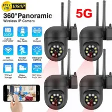 4PCS Wireless 5G WiFi Security Camera System Outdoor Night Vision Two Way Audio