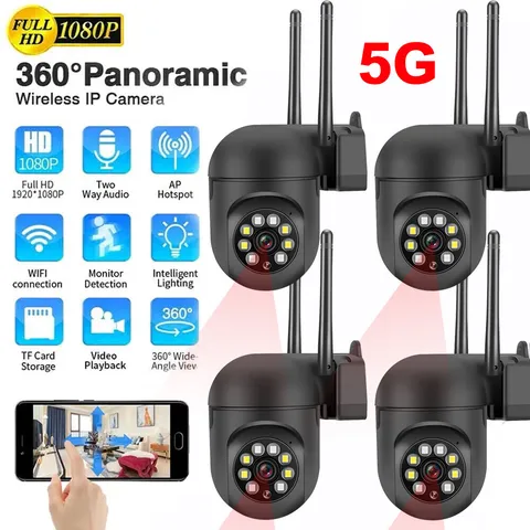 4PCS Wireless 5G WiFi Security Camera System Outdoor Night Vision Two Way Audio