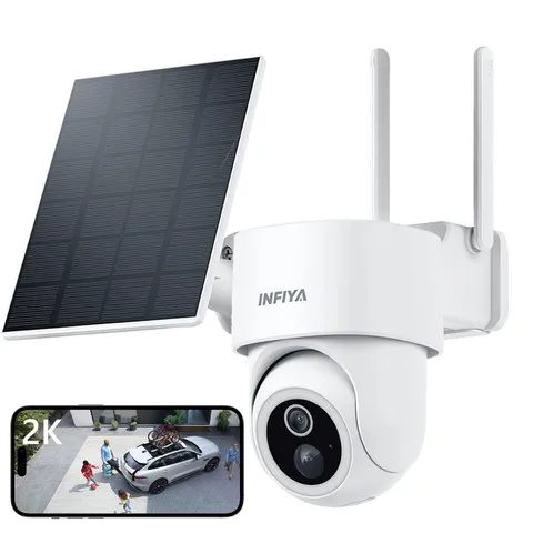 INFIYA L1 Solar Camera 2K Wireless Outdoor WiFi Motion Detection Night Vision