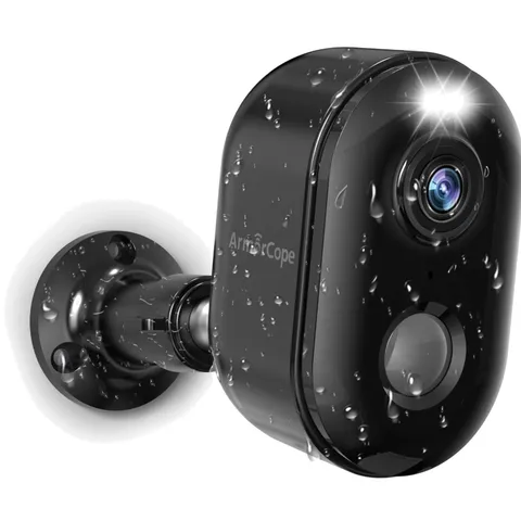 Wireless 2K Outdoor Security Camera with Night Vision & AI Motion Detection