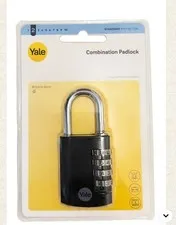 Yale YE3CB-38-131-1-BK Combination Padlock, 4 Digit, Standard Security