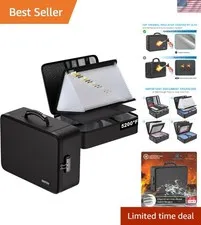 Fireproof Document Box with Lock,5200℉ Soft Case Fireproof Box with 25 Pocket...
