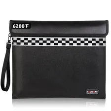 Lojgoay Fireproof Document Money Bag 6200F Fire Resistant Zipper Water