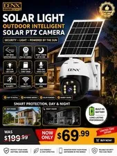 Solar Security Camera Outdoor Wireless, Battery Powered, Panoramic Pan Tilt Zoom