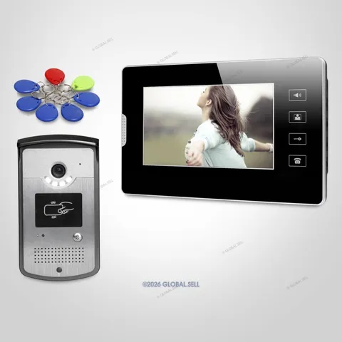 7" Video Door Entry Call System with Intra-monitor Audio Intercom for Apartment