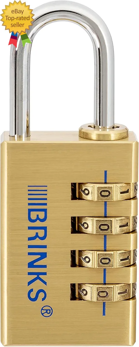- 30Mm Solid Brass 4-Dial Resettable Padlock - Chrome Plated with Hardened Steel