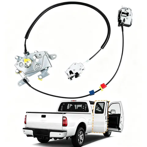 Rear Right Passenger Side Extended Cab Door Lock Latch with Cable Compatible wit