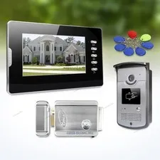 7inch Video Security Door Phone with Keyfobs Unlocking Camera for Home Security