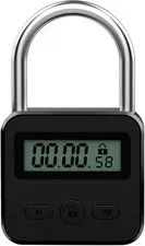 Metal Timer Lock - Electronic Time Padlock with LCD Display - USB Rechargeable