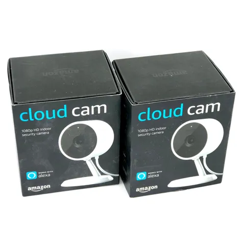 Pack of 2 Sealed Amazon Cloud Cam Indoor Security Cameras - White