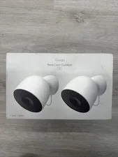 Google Nest Cam Outdoor wired, 2nd gen 2K Video and Gemini  2Pack Snow
