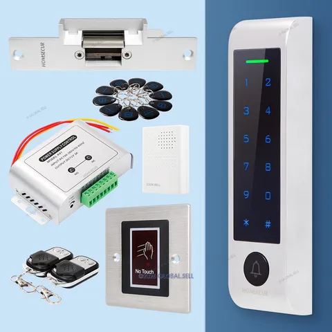 Access Control System For Door Entry With Battery& Remote controller&  NC Lock