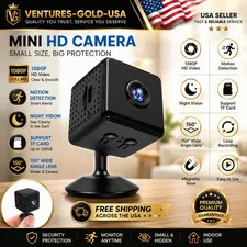 1080P Mini Camera WiFi HD IP Night Vision Camcorder Home Security Video Audio.