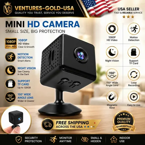 1080P Mini Camera WiFi HD IP Night Vision Camcorder Home Security Video Audio.