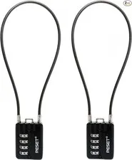 4 Digit Combination Padlock with 20 inches Steel Cable, Cable Lock for Locker