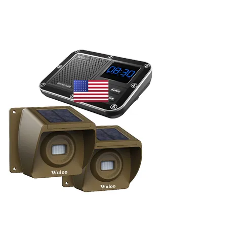 Wuloo Solar Driveway Alarm Wireless Outside 1800Ft Range Outdoor Motion