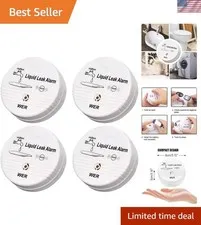 90dB High-Sensitivity Water Leak Alarm, Liquid Overflow Detector Sensor | Bat...
