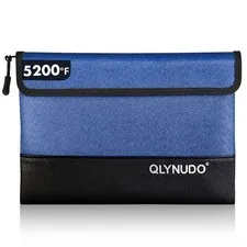 5200 Fireproof Money Bag Cash Pouch Waterproof Zipper Document 11x7.7 Inch