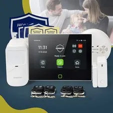 HOMSECUR Wireless WIFI 4G 2G LCD Burglar 7" Alarm System Touch Screen Sensor PIR