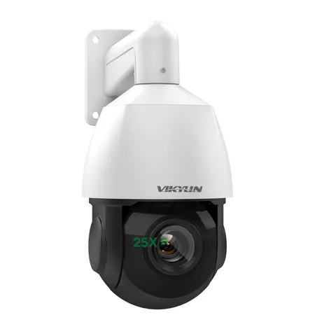 VIKYLIN 4K PoE PTZ IP Camera for Outdoor Security, 25X Optical Stone White