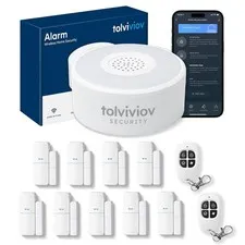 12 Piece Wireless Home Security Alarm Kit with 120dB Door Sensors WiFi System