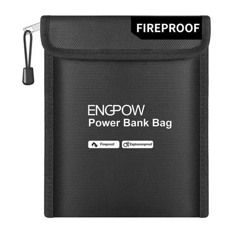 ENGPOW Fireproof Electronic Organizer Travel Safe Bag Power Bank Case