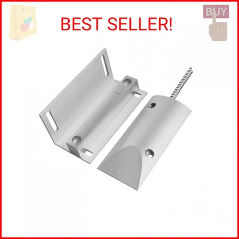 WESUA Magnetic Switch Alarm Sensor Overhead Garage Door Contacts with L Bracket