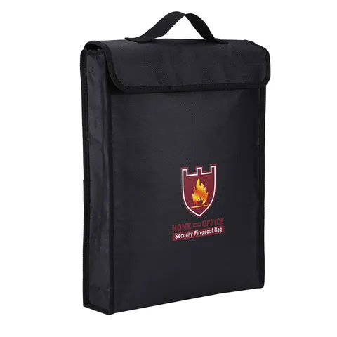 Double Sided Fireproof Bag Fire Resistant Pouch Money Safe For Home Office New