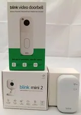 Blink Module, 2 Camera Security System White Video Doorbell & Blink Mini 2