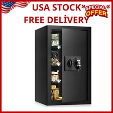 5.2 Cub Large Home Safes Fireproof Wterproof, Anti-theft Fire Safe with Progr..