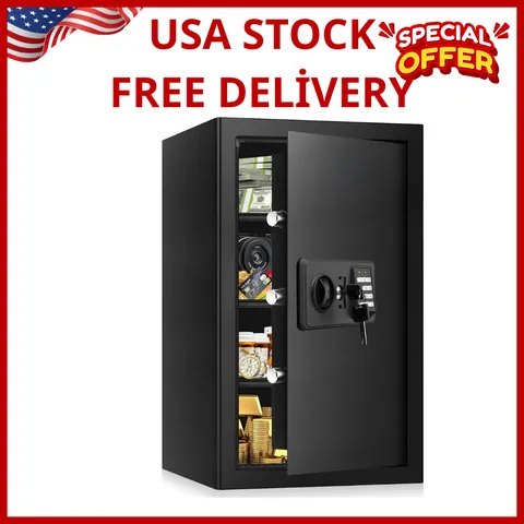 5.2 Cub Large Home Safes Fireproof Wterproof, Anti-theft Fire Safe with Progr..