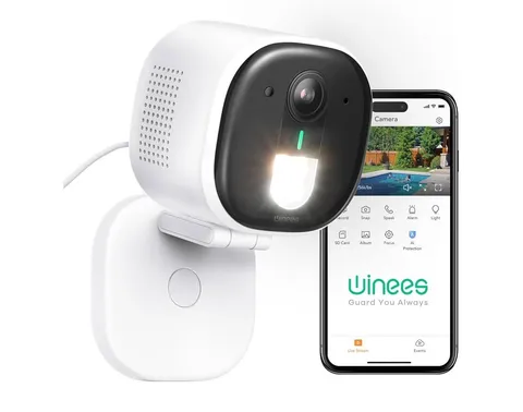 winees Security Cameras Outdoor, Wired 2K Wi-Fi Cameras for Home Security