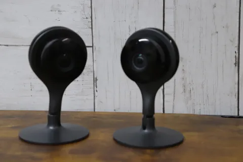 Google Nest Cam Indoor Security Camera A0005 1st Gen W/Stand - No Cord Lot Of 2