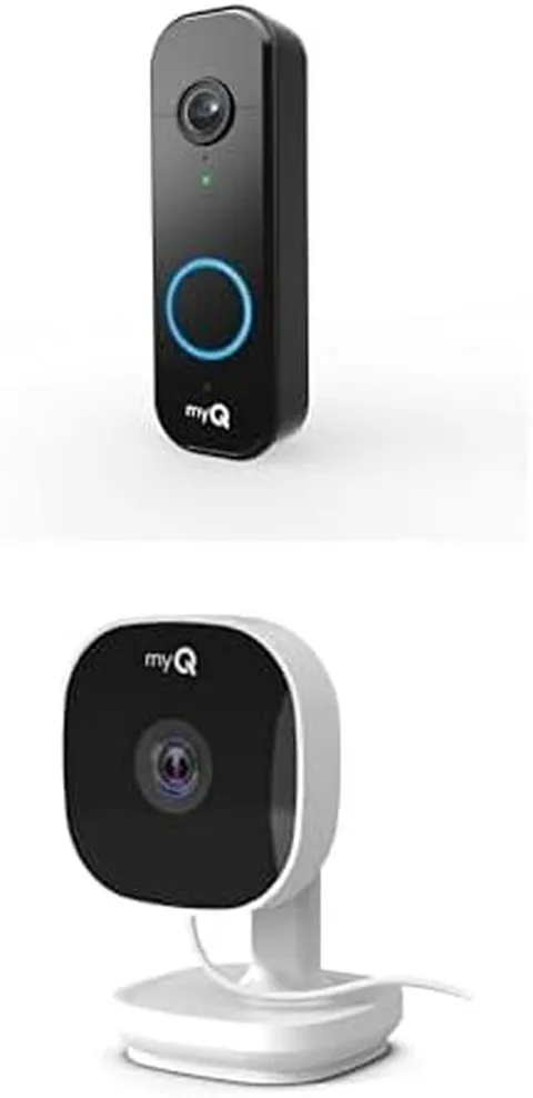 Myq Video Doorbell + Myq Smart Indoor Security Camera