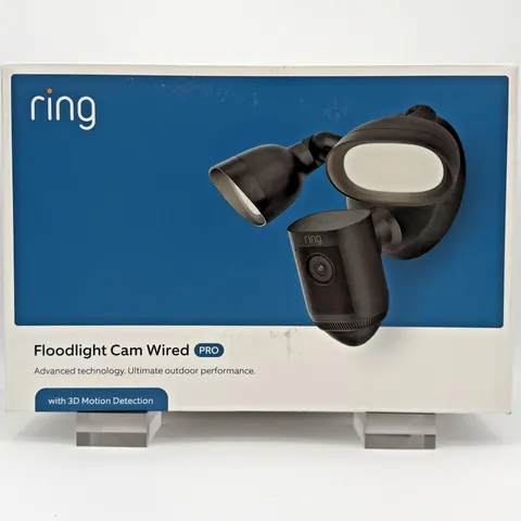 Ring Floodlight Cam Wired Pro Black Hardwired 3D Motion Security Camera BRANDNEW