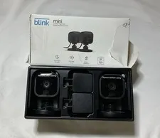 2 Pack Blink Mini 1080p WiFi Security Camera (Open Box, DAMAGED BOX) G9
