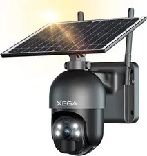 Xega 3G/4G LTE Cellular 2K HD Security Camera With SIM Solar PTZ Camera