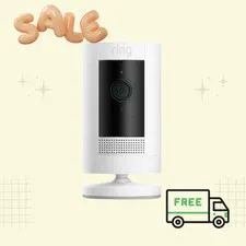 Ring Stick Up Cam Battery Outdoor Indoor Smart HD Video Security Camera White
