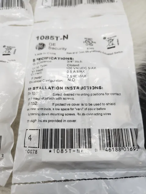 GE Security 1085T-N Lot of 8 Connectors and Switches  3/4" NIP 