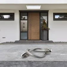 Robust Stainless Steel Door Loop Cable Protector for Security Installations